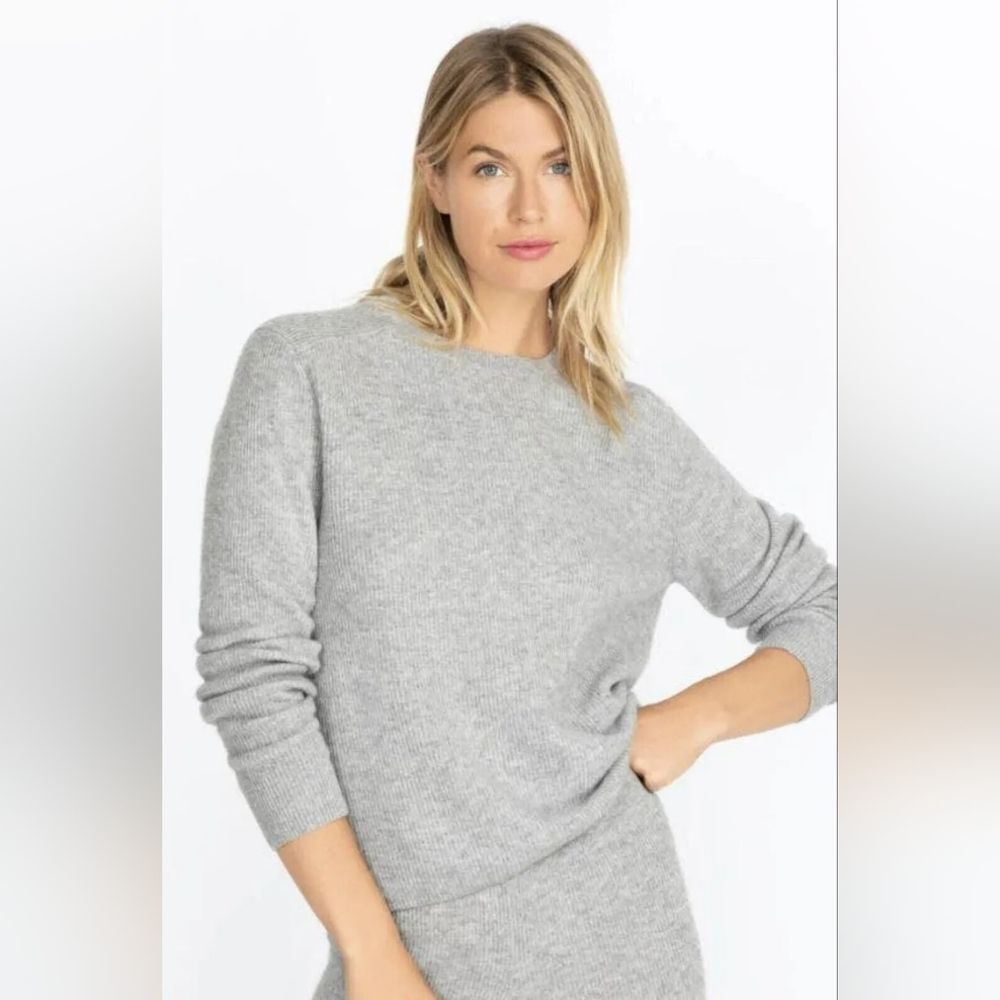 NEW Johnny Was Calme CASHMERE RIBBED PULLOVER Size L MSRP$298